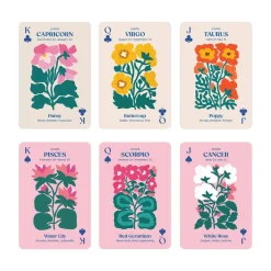 Zodiac Flowers Playing Card Set